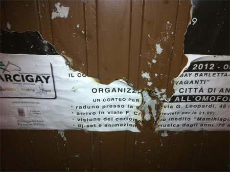 Vandalismo contro Arcigay Bat, Patané: "Intervenga la città" - arcigay batF1 - Gay.it