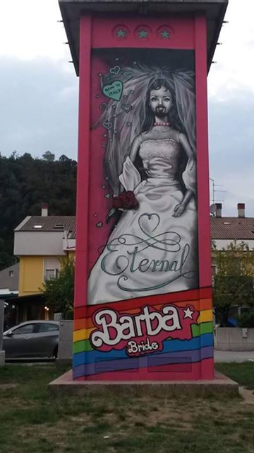 Nel vicentino arriva "Barba Bride", murales 'gender'. La polemica. - bara bride 2 - Gay.it