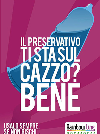 Dati Durex sul preservativo: lo usa solo 1 uomo su 5 - campagna preservativo rainbowline 2014 - Gay.it