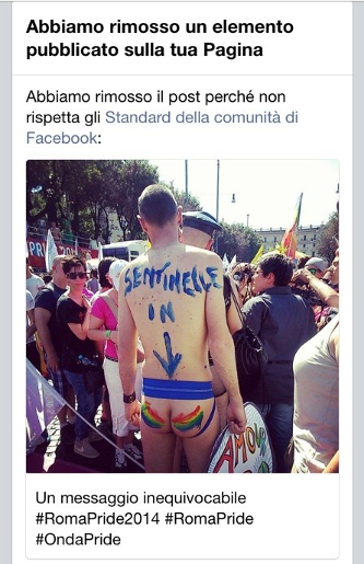 Facebook censura Gay.it, su richiesta delle Sentinelle - censura fb - Gay.it