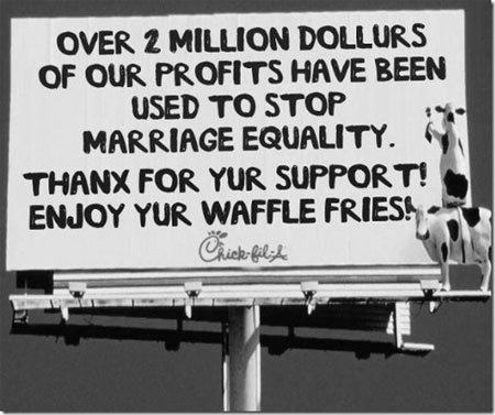 Un bacio collettivo contro il pollo omofobo di Chick-fil-a - chick fil aF1 - Gay.it
