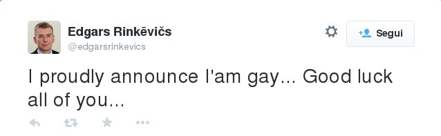 Il ministro degli Esteri lettone: "Sono orgoglioso di essere gay" - comingout lettonia - Gay.it