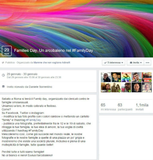 Anche noi al Family Day! Ecco l'iniziativa che nasce dal web - family day evento fb - Gay.it