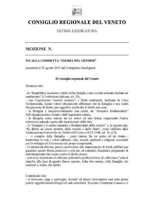 Veneto: Guadagnini presenta mozione "contro la teoria gender a scuola" - guadagnini gender veneto3 - Gay.it