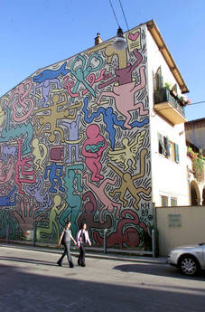 Completato il restauro dell'ultima opera di Haring in Italia - haringrestauroF1 - Gay.it