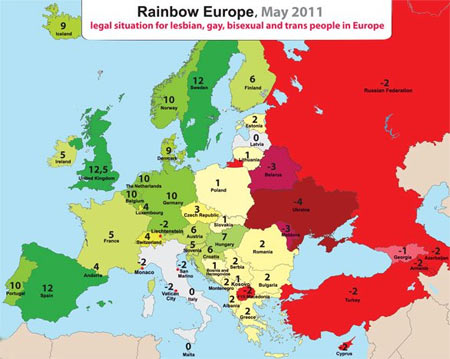 Indice Rainbow, l'Ilga boccia l'Italia: 0 punti al Belpaese - indice rainbowF1 - Gay.it