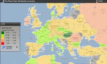 La mappa mondiale dei maschi più dotati - misurapeniF3 - Gay.it