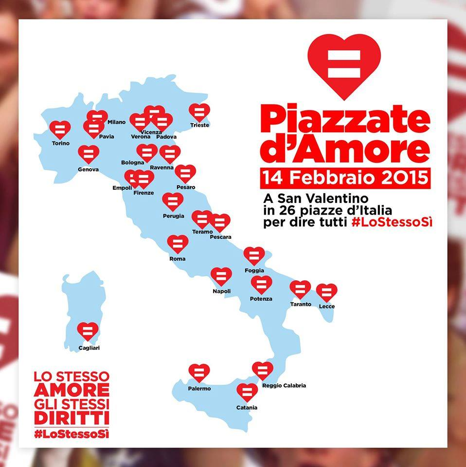 In alto i cuori: tutte le Piazzate d'Amore per poter dire #lostessosì - piazzate1 - Gay.it