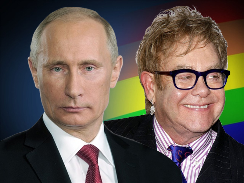 Incredibile Putin: "In Russia non perseguiamo nessuno" - Putin Elton - Gay.it