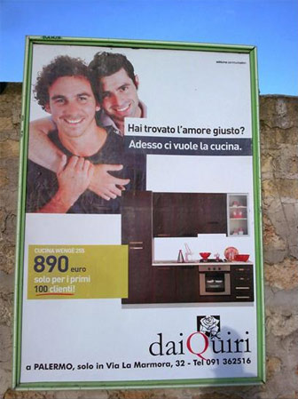Palermo: i mobili giusti, anche per le coppie gay - pubblicita palermoF1 - Gay.it