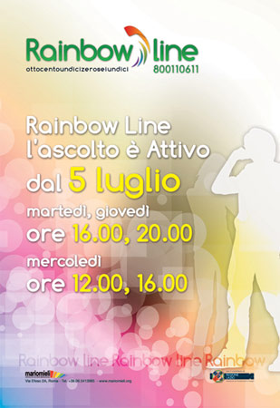 Il Mieli lancia la Rainbow Line, nuovo numero verde gay - rainbow lineF1 - Gay.it