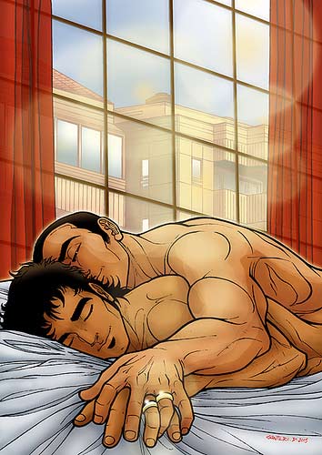 Batman spoglia Superman a Villa Borghese e il David è trans - superman nudoF2 - Gay.it