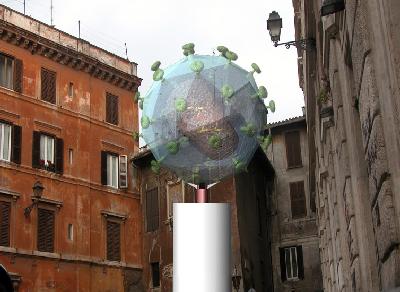 Roma: un Megavirus per ricordare che l’AIDS c’è ancora - Roma Installazione Virus - Gay.it