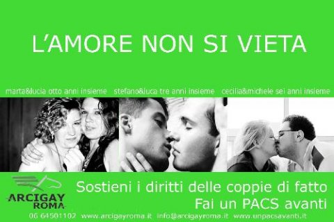 Unioni civili: migliaia di cartoline e fiaccolata a Roma - CartolinaPacs1 - Gay.it