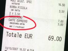 Milano: caffè espresso, macchiato caldo, per i ricchioni