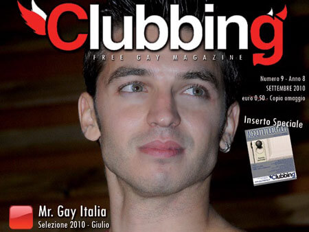 E’ Giulio Spatola, Mister Gay 2010, il coverboy di Clubbing