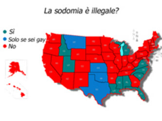 La "sodomia" è ancora illegale in ben 14 stati degli Usa - mappa sodomiaBASE - Gay.it