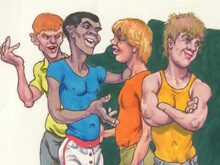 Le facce caricaturali di Michael Kirwan