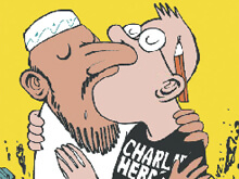 Contro l'attentato bacio gay con un musulmano in copertina - bacio gay musulmanoBASE - Gay.it