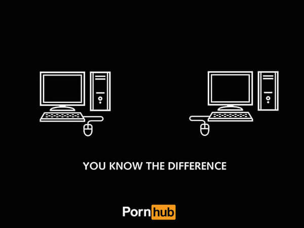 Pubblicità del porno senza… porno? La divertente trovata di Pornhub