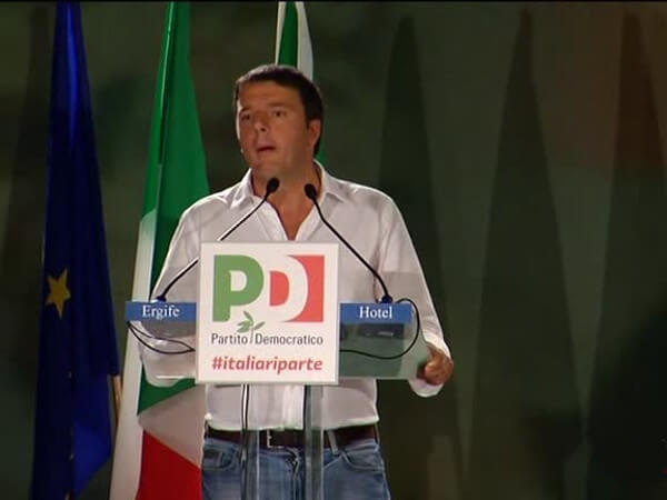 Renzi: "A settembre le unioni civili". Arcigay: "Nessuna mediazione" - renzi assemblea pd 1 - Gay.it