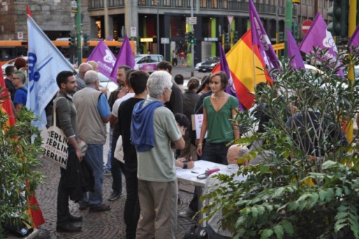 Il sit in al Consolato spagnolo