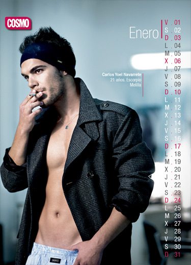 Il calendario Cosmopolitan: un "Chico" per ogni mese