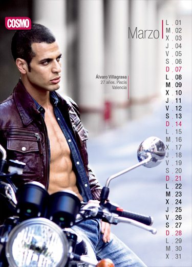 Il calendario Cosmopolitan: un "Chico" per ogni mese