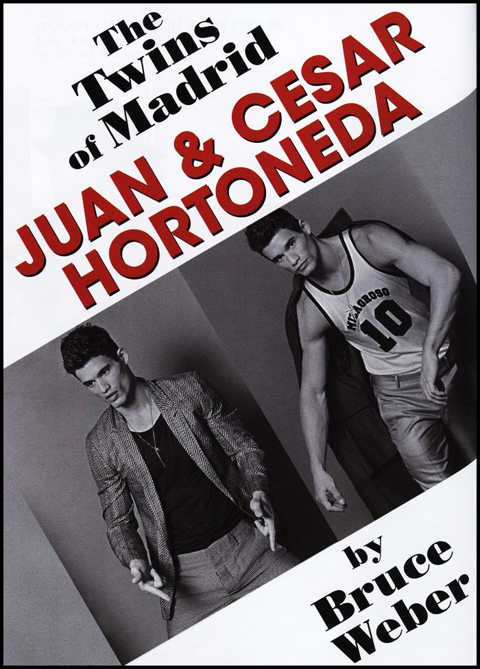 Juan e Cesar, i provocanti gemelli di Vogue Italia