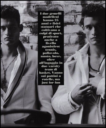 Juan e Cesar, i provocanti gemelli di Vogue Italia