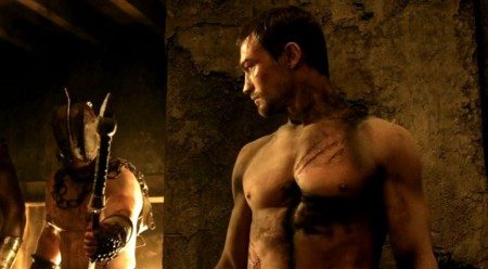 Prima scena di sesso gay tra gladiatori in "Spartacus"
