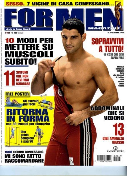 Andrea Minguzzi, sexy wrestler da copertina