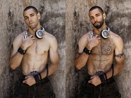 Da glabro a bear, le magie di Photoshop