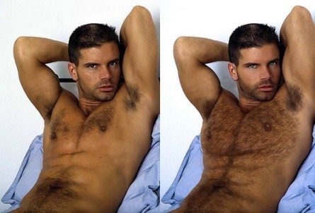 Da glabro a bear, le magie di Photoshop