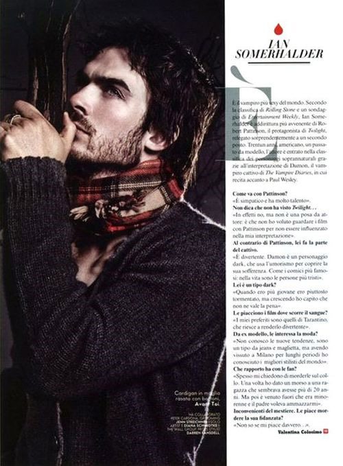 Ian il vampiro posa per Vanity Fair