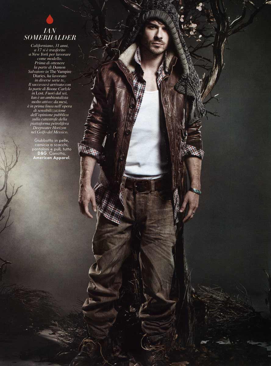 Ian il vampiro posa per Vanity Fair