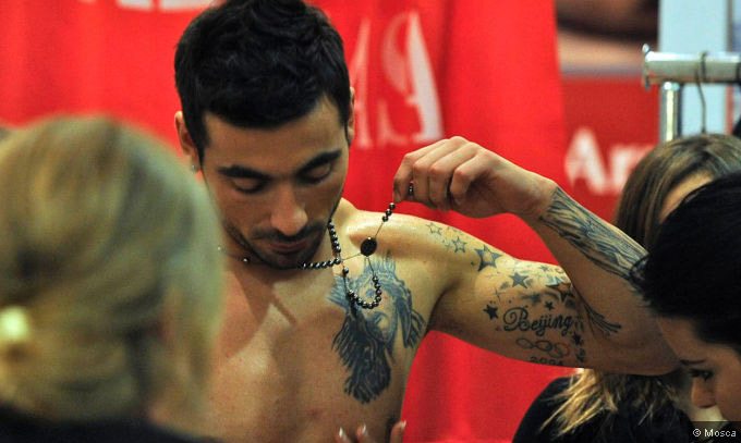 Lavezzi e Sosa:il backstage del calendario del Napoli Calcio
