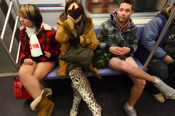 Tutti in mutande nella metro di New York