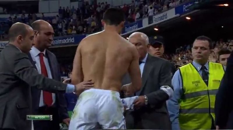 Cristiano Ronaldo nudo in campo
