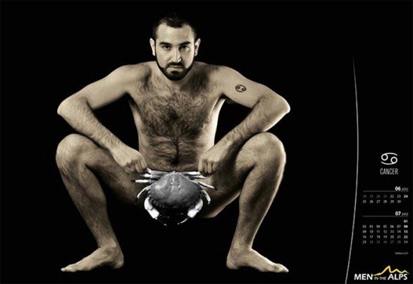 Eros, astri e natura: il calendario Men in the Alps 2012