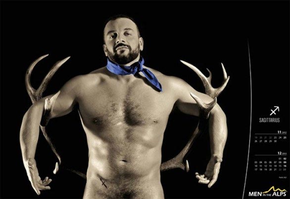 Eros, astri e natura: il calendario Men in the Alps 2012