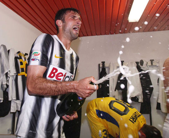 La Juve campione d'Italia: la gioia negli spogliatoi