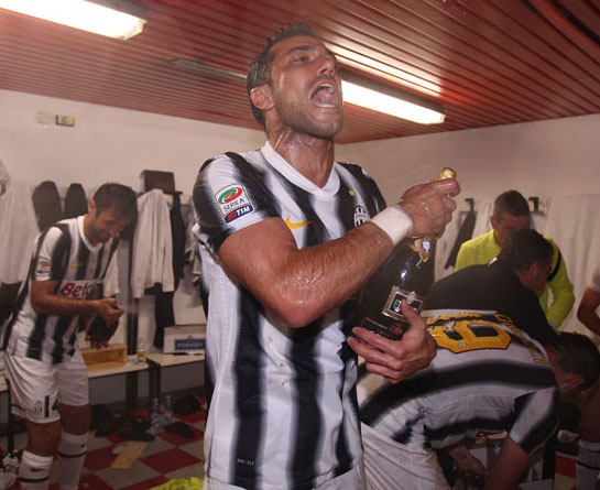 La Juve campione d'Italia: la gioia negli spogliatoi