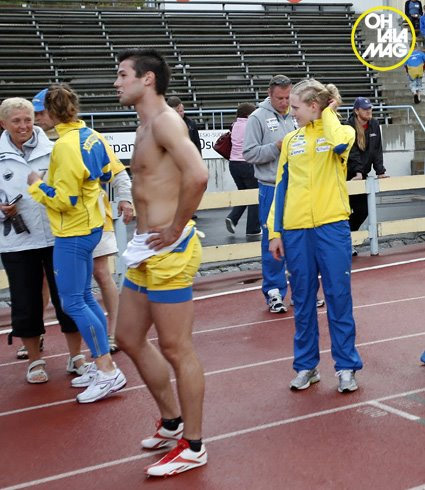 L'atleta svedese a Londra mette in mostra non solo i muscoli