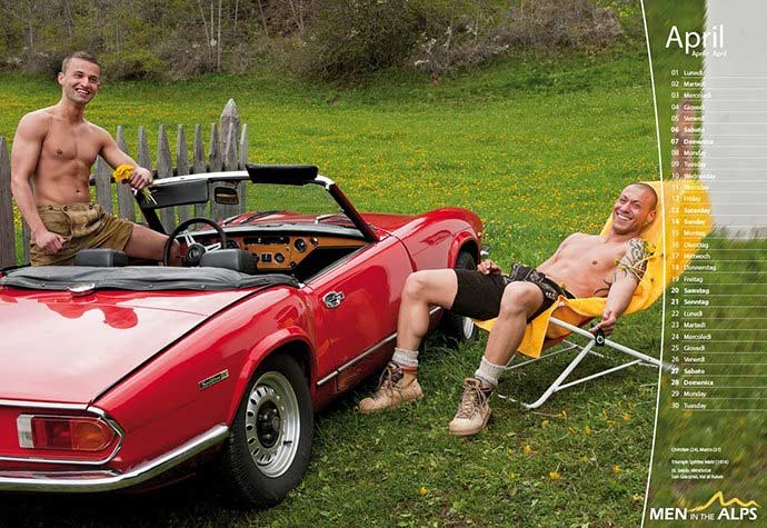 Tornano gli Uomini sulle Alpi con il loro calendario sexy