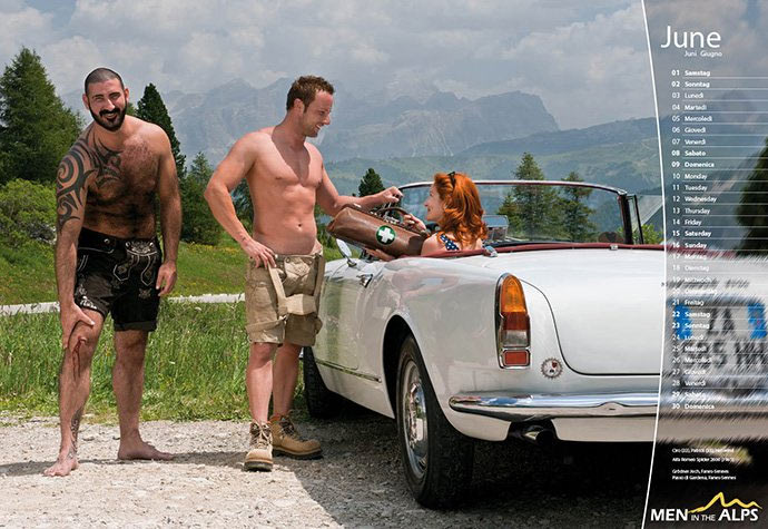 Tornano gli Uomini sulle Alpi con il loro calendario sexy