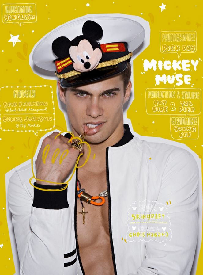 Seth Kuhlmann diventa un sexy Topolino per il magazine Adon