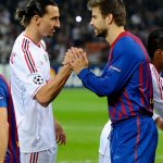 Piqu&eacute; e Ibra, e la mano morta in campo. Le foto della complicit&agrave; - Thumbnail