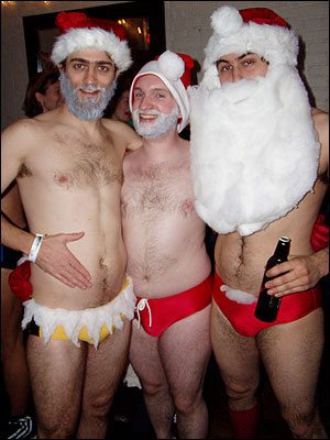 La corsa dei Babbi Natale in mutande
