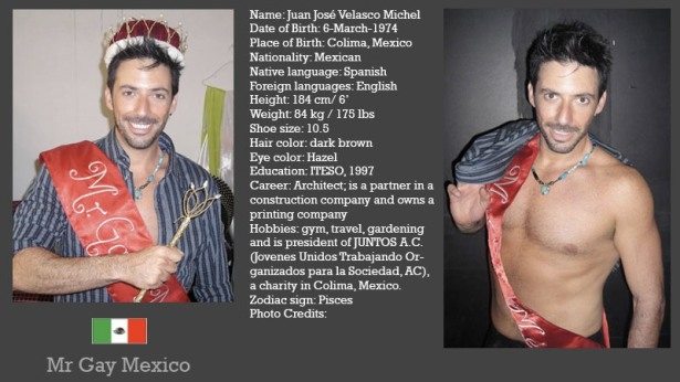 Mr.Gay International: i concorrenti